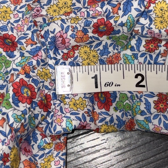 Janie and Jack Liberty Favorite Flowers Ruffle Trim Romper Size 6 Red/Yellow - Picture 9 of 11